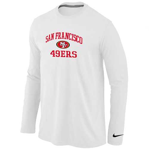 Men's San Francisco 49ers Team Logo White Nike Long Sleeve T-Shirt FengYun,We sell and wholesale Men's San Francisco 49ers Team Logo White Nike Long Sleeve T-Shirt FengYun on line form chian!